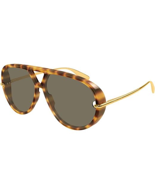 Bottega Veneta Multicolor Eyewear Aviator Frame Sunglasses for men