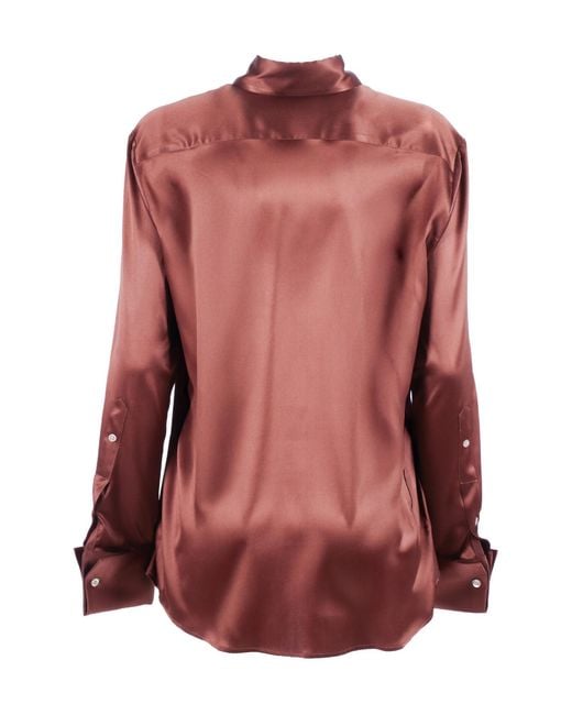 Mazzarelli Red Michela Flap-Pocket Shirt