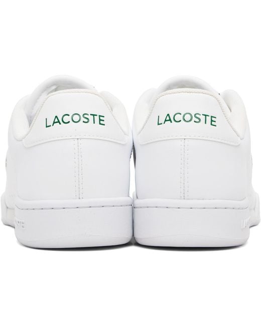 Lacoste White Carnaby Cup Leather Sneakers for men