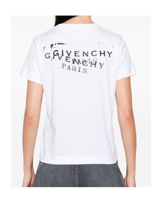 Givenchy White Logo Printed Crewneck T-Shirt