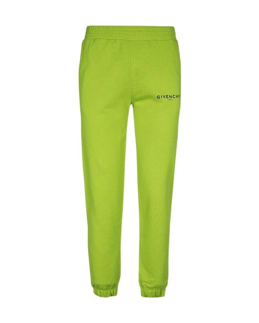 Givenchy Green Logo Sweatpants for men