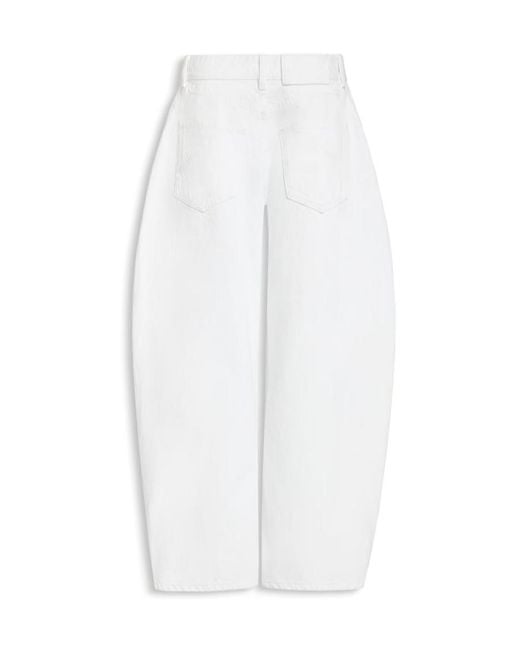 Alaïa White Alaïa Rodeo Curved-Leg Jeans