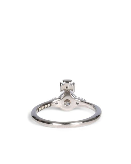 Vivienne Westwood White Logo Ring