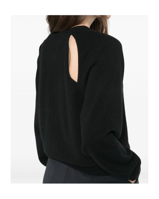 Lisa Yang Black Long-Sleeve Crew-Neck Sweater