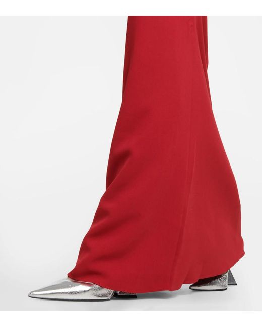 Roland Mouret Red Strapless Cady Gown