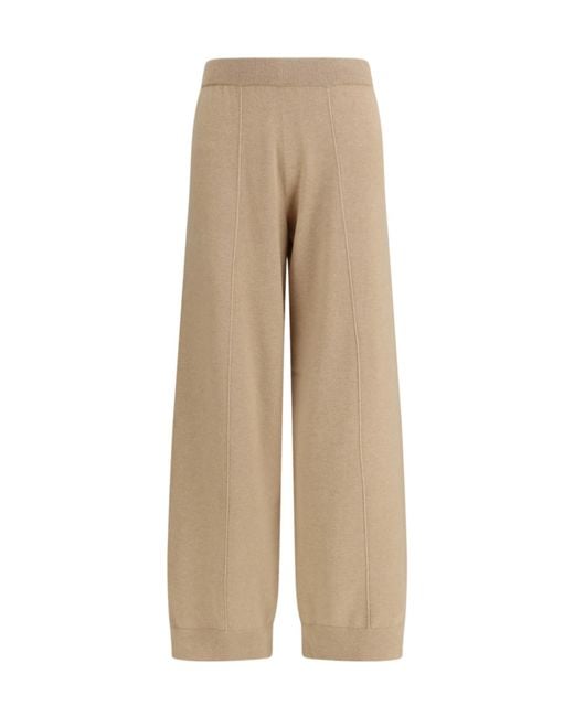 Fabiana Filippi Natural Pleated Embellished Track Pants