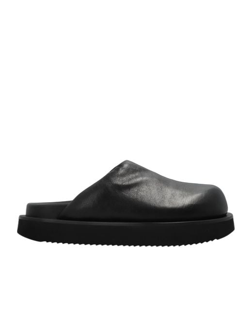 Rick Owens Black Platform Mules