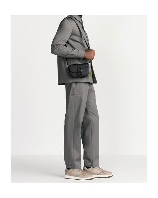 Dior Black Mini Saddle Messenger Bag With Flap for men