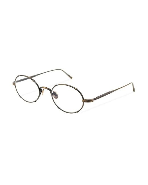 Matsuda White M3150 Oval Frame Glasses for men