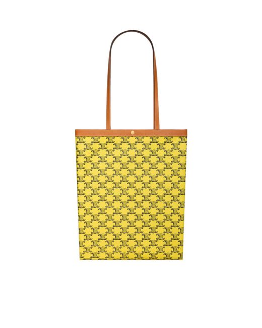 Céline Yellow Medium Flat Shopper