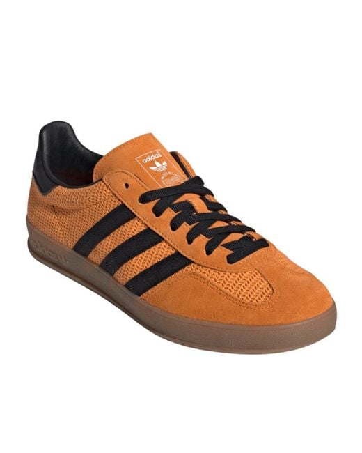 Adidas Originals Brown Gazelle Indoor Low-Top Sneakers for men