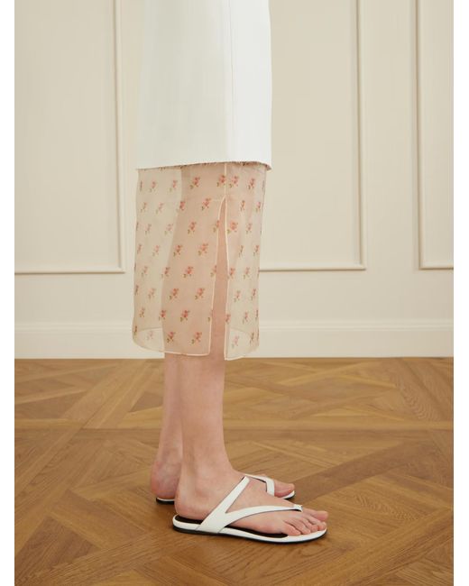 Khaite White Sybil Skirt