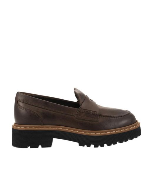 Hogan Brown H543 Slip-On Loafers