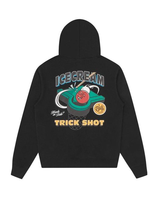 ICECREAM Black Long-Sleeved Hooded Sweatshirt for men