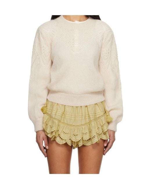 Isabel Marant Natural Openwork Long-Sleeved Sweater