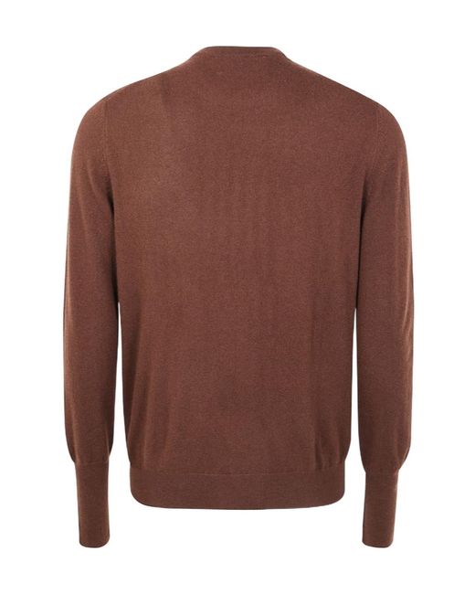 Ballantyne Brown Crew-Neck Sweater for men
