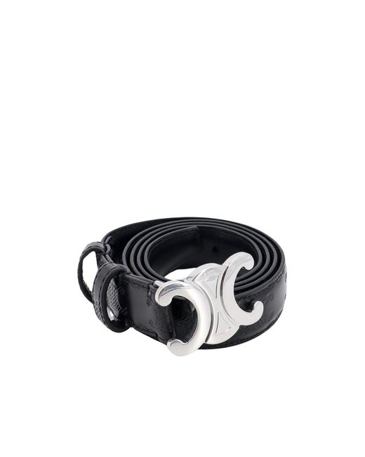 Céline White Medium 25Mm Triomphe Belt for men