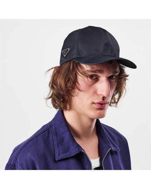 Prada Blue Logo Baseball Cap for men