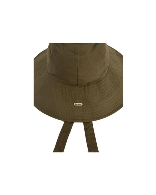 Barbour Green Solid Color Floppy Hat