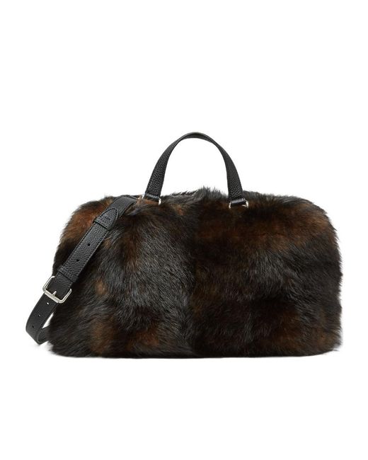 Fendi Black And Shearling Bag