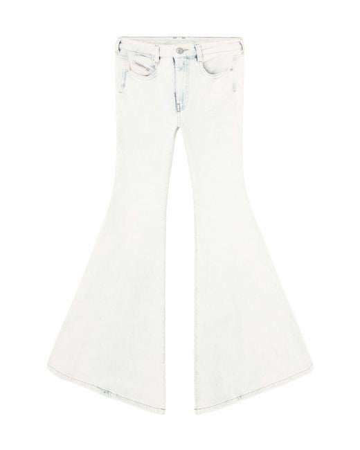 DIESEL White Flare Jeans 1970 D-Bleess 0Adbs