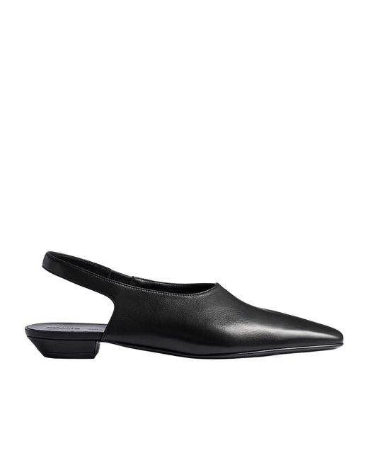 Khaite Black Celia Slingback Flat Shoes