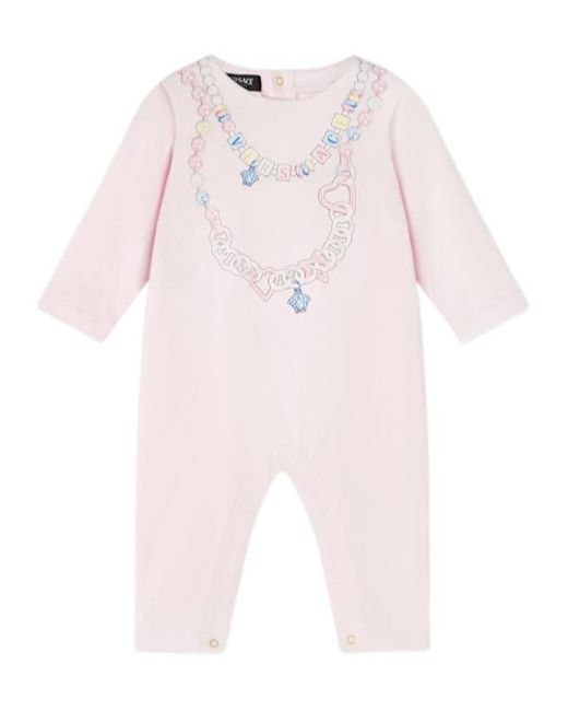 Versace Pink Printed Romper