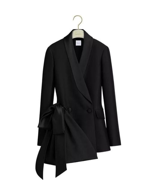 Dior Black Asymmetrical Fitted Jacket