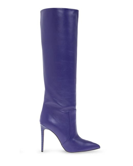 Paris Texas Blue Knee-High 100Mm Boots