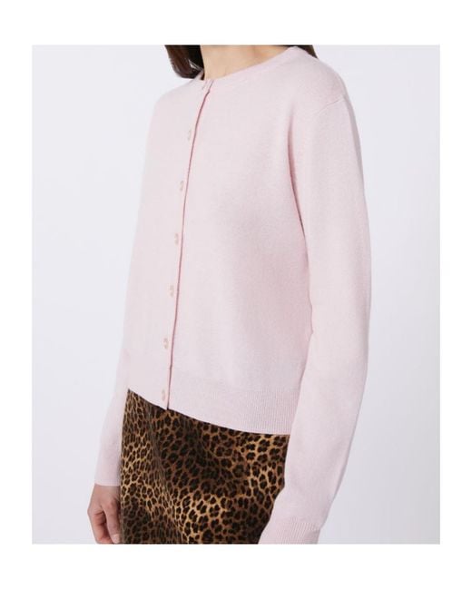 Weekend by Maxmara Pink Wool And Cashmere Cardigan