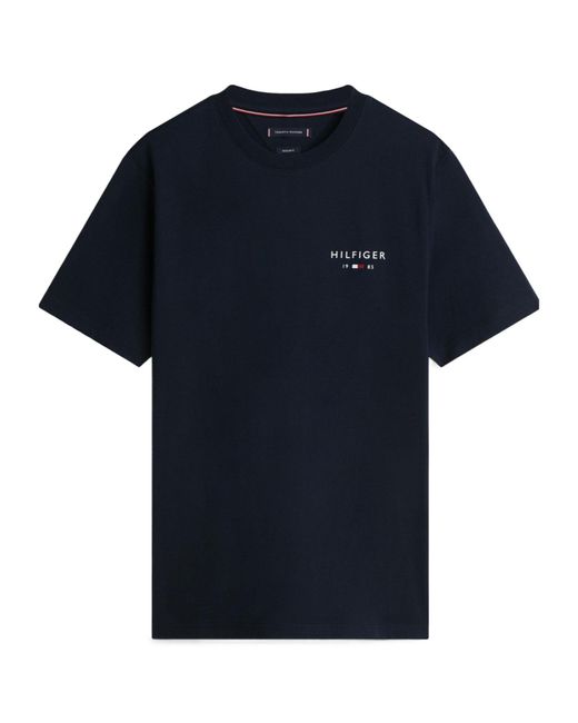 Tommy Hilfiger Blue Logo Short Sleeve T-Shirt for men