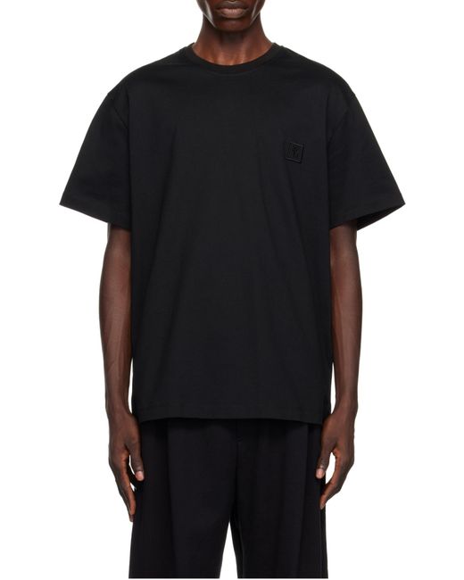 Wooyoungmi Black Graphic Print T-Shirt for men