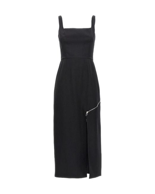 McQueen Black Zip-Detailed Dress