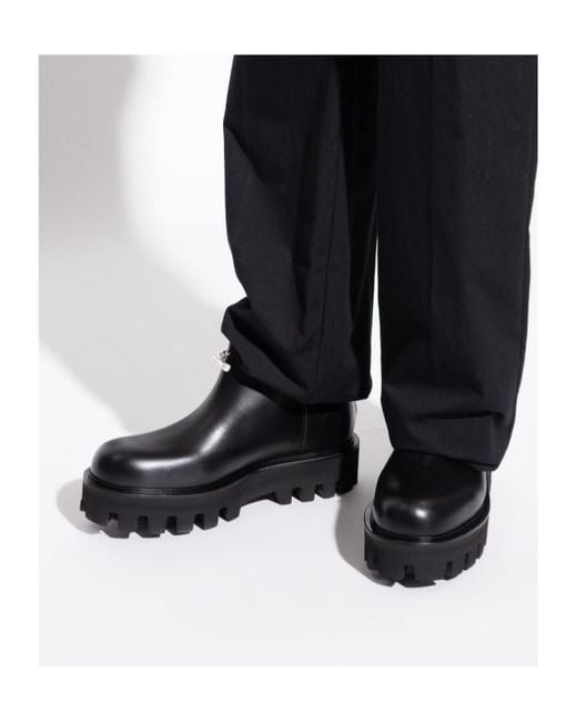 McQueen Black Ankle Boots for men
