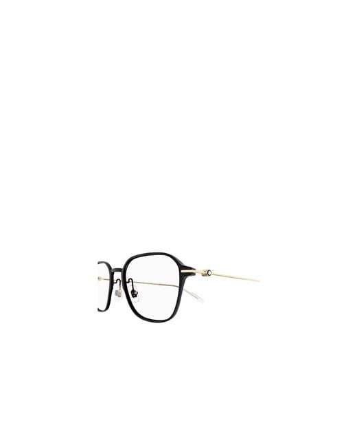 Montblanc Metallic Eyewear Square Frame Glasses for men