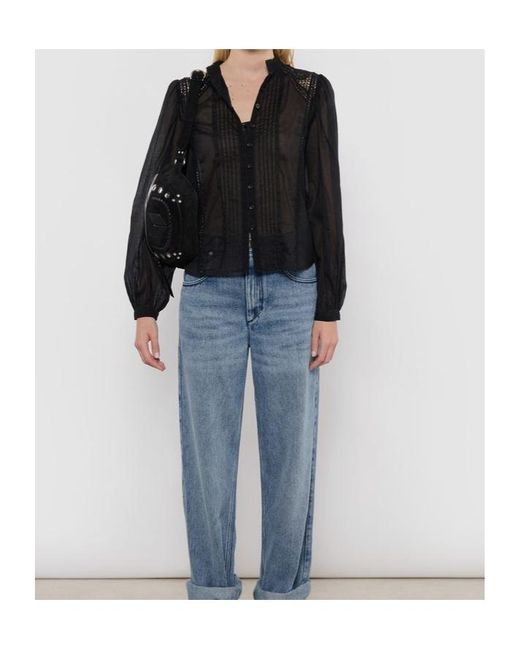 Isabel Marant Black Isabel Marant Étoile Cut-Out Detailed Buttoned Shirt
