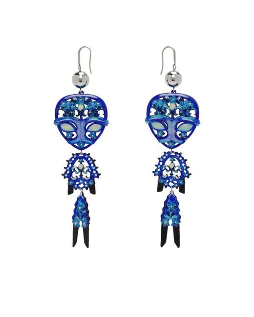 Tory Burch Blue Dangle Earrings
