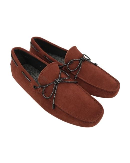 Tod's Brown Flat Business Casual Shoes for men