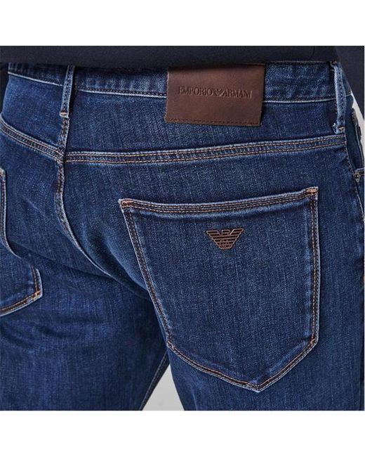 Emporio Armani Blue Logo Jeans for men