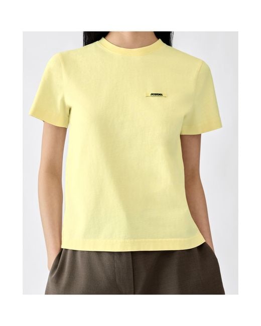 Jacquemus Yellow The Gros Grain Crewneck T-Shirt