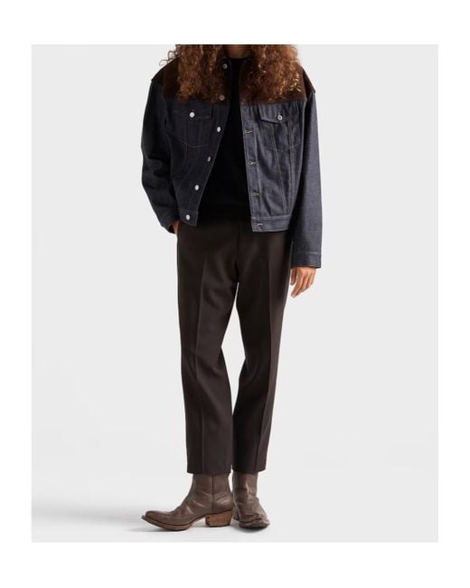 Prada Black Panelled Denim Jacket for men