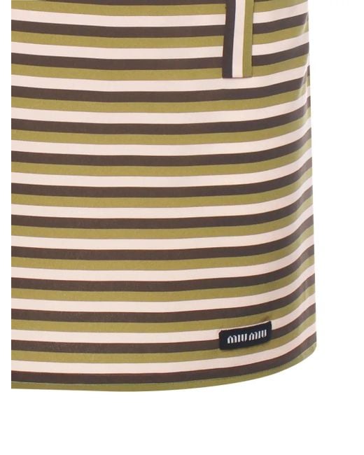 Miu Miu Metallic Belt Loop Skirt