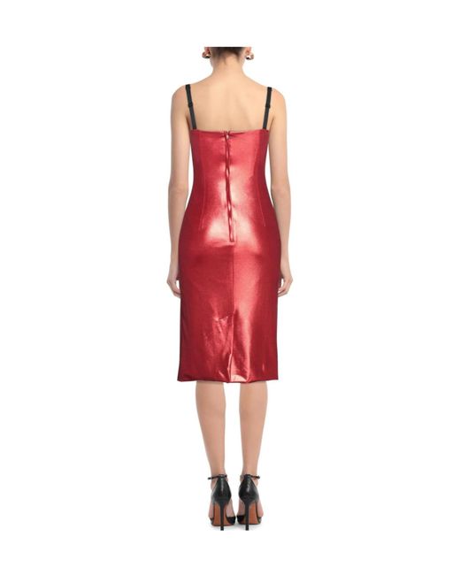 Dolce & Gabbana Red Sleeveless Slimfit Dress
