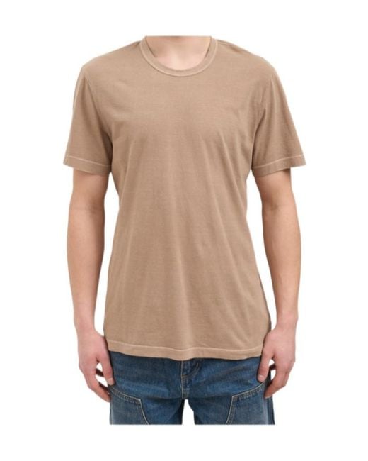 James Perse Blue Garment-Dyed Crew T-Shirt for men