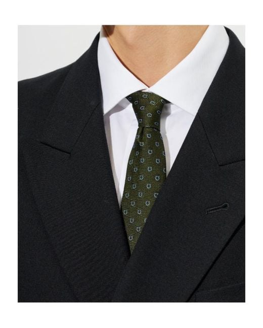 Ferragamo Black Silk Tie for men