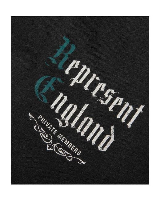 Represent Black Private Members Logo T-Shirt for men