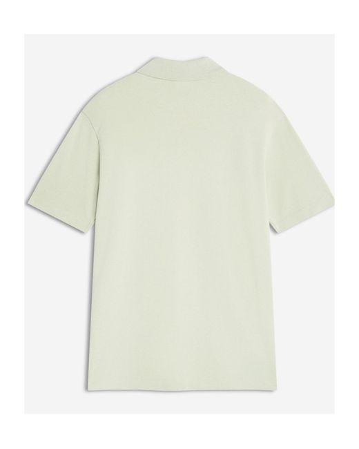 Maison Kitsuné White Fox-Motif Polo Shirt for men