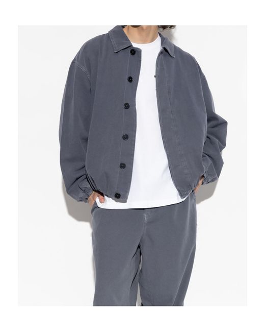 American Vintage Blue Relaxed Denim Jacket for men