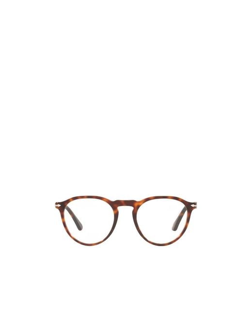 Persol White Round Frame Glasses for men