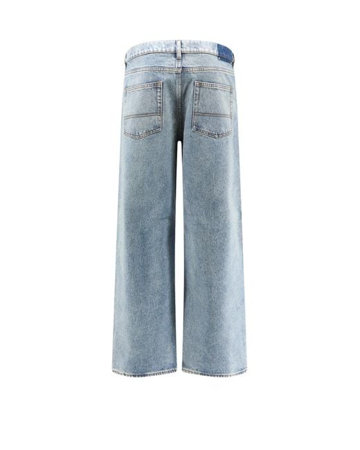 Golden Goose Deluxe Brand Blue Faded-Effect Wide-Leg Jeans for men